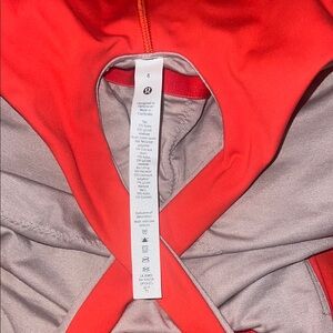 Lululemon Athletica Red and Gray Mini Dress